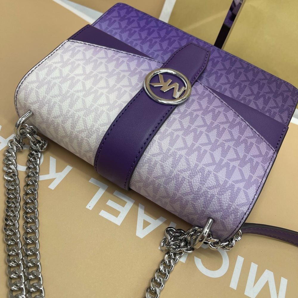 Michael Kors Greenwich Sm Color-Block Sign Logo Flap Crossbody XBODY
Dark Purple - Picture 12 of 16